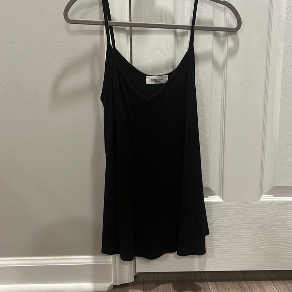 Carly Jean Los Angeles CJ’s Favorite Spaghetti Strap Tank, Black